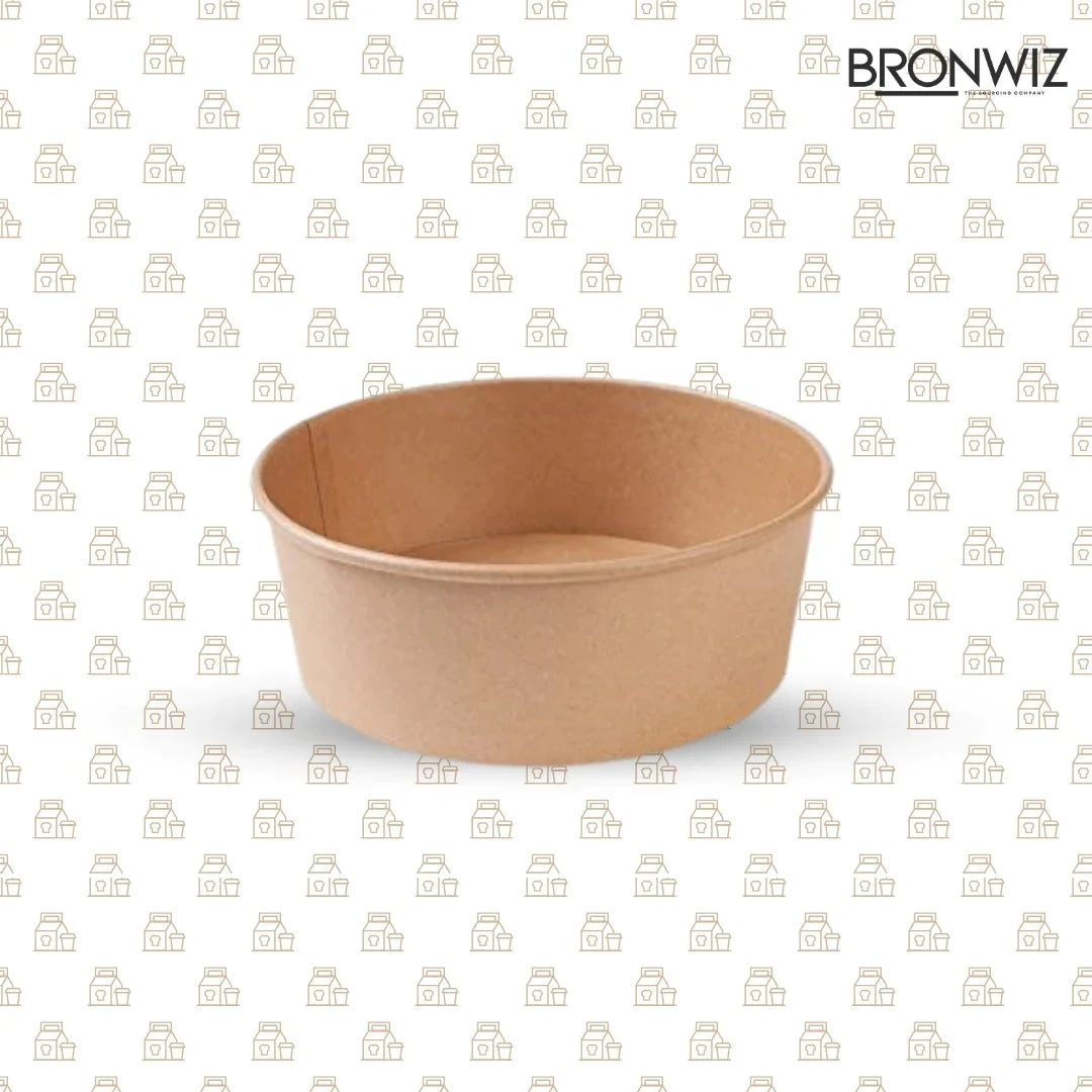 750 ML Brown Kraft Paper Salad Bowl Without Lid