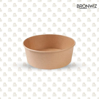 750 ML Brown Kraft Paper Salad Bowl Without Lid