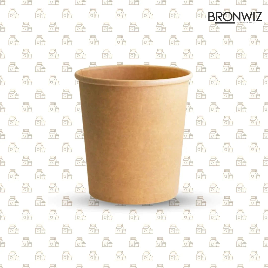 26 Oz Brown Kraft Paper Containers With Paper Lid