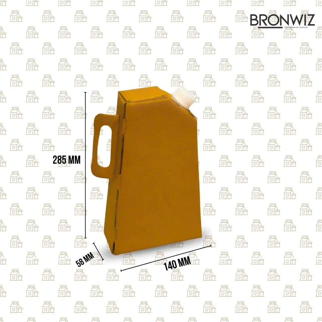 1000 ML Brown Kraft Paper Tea Flask With Handle