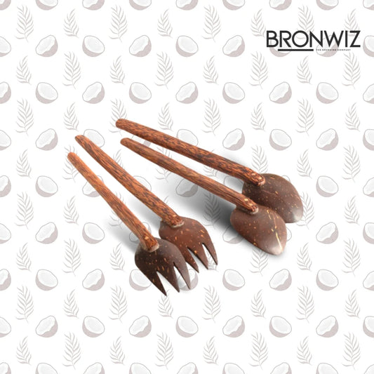 Coconut Shell Cutlery Set