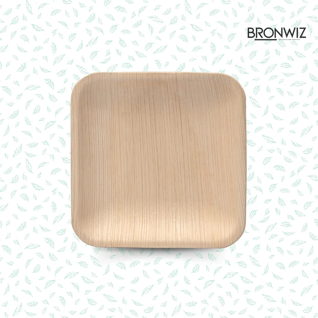 8 Inch Square Palm Leaf Plates